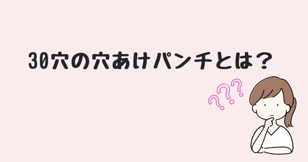 30穴　穴あけパンチ　どこで売ってる